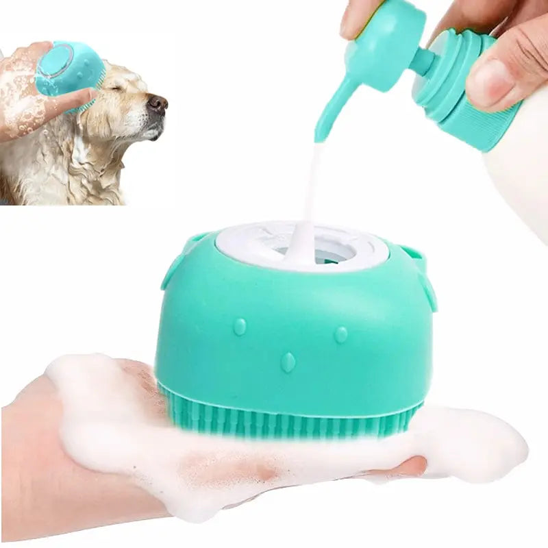 Pet Bathing Brush Soft Silicone Massager Shower Gel